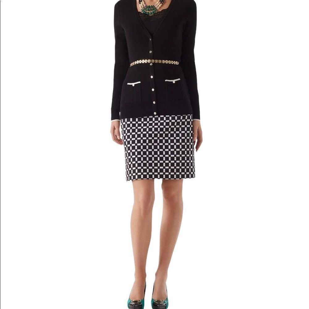 White House Black Market Straight geo skirt size 12 WHBM